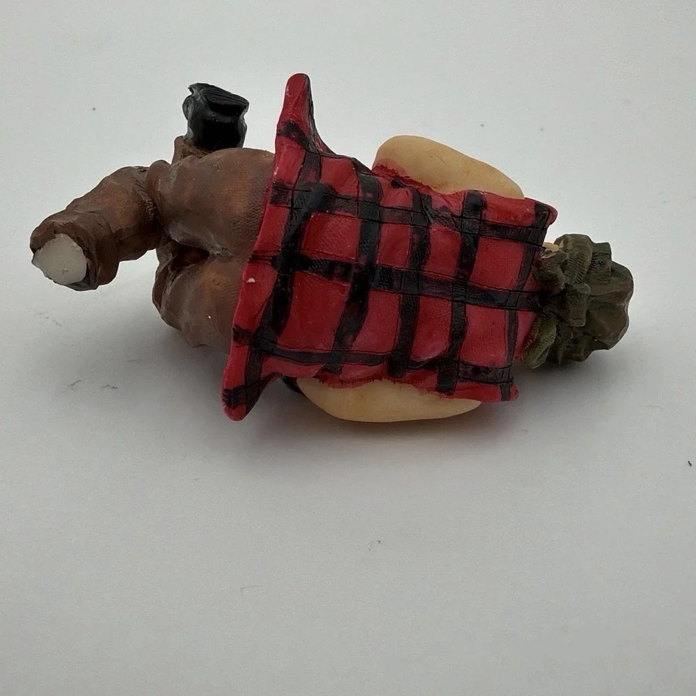 Vintage Pirate Figurine Miniature Hammock Pipe Nautical Decor Resin Wood